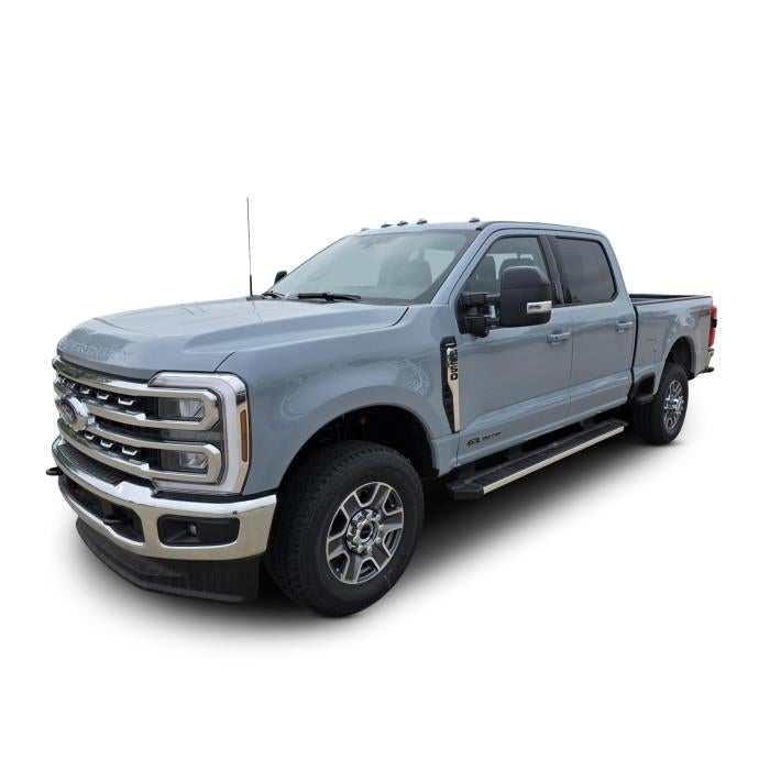 2026 Ford F-250 Lariat in Glacier Gray — front three-quarter view