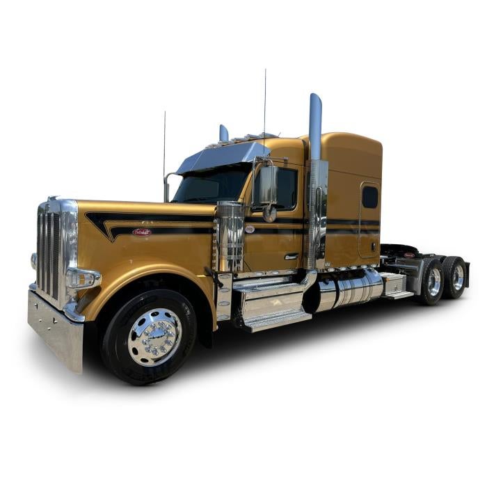 2025 Peterbilt 589 Base in Yellow — front three-quarter view
