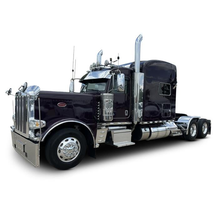 2021 Peterbilt 389 Base in Hawaiian Orchid — front three-quarter view